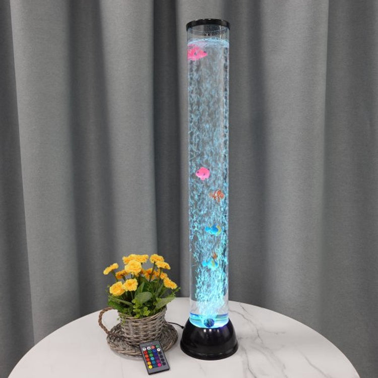 I-total Blasenlampe - Fischlampe - große LED-Lampe - in mehreren Farben einstellbar - inkl. 6 Fische und Fernbedienung – 80 cm