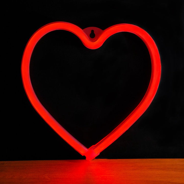 Forever flne07 – Neon-LED-Licht, Herz, rot, Batterie + USB