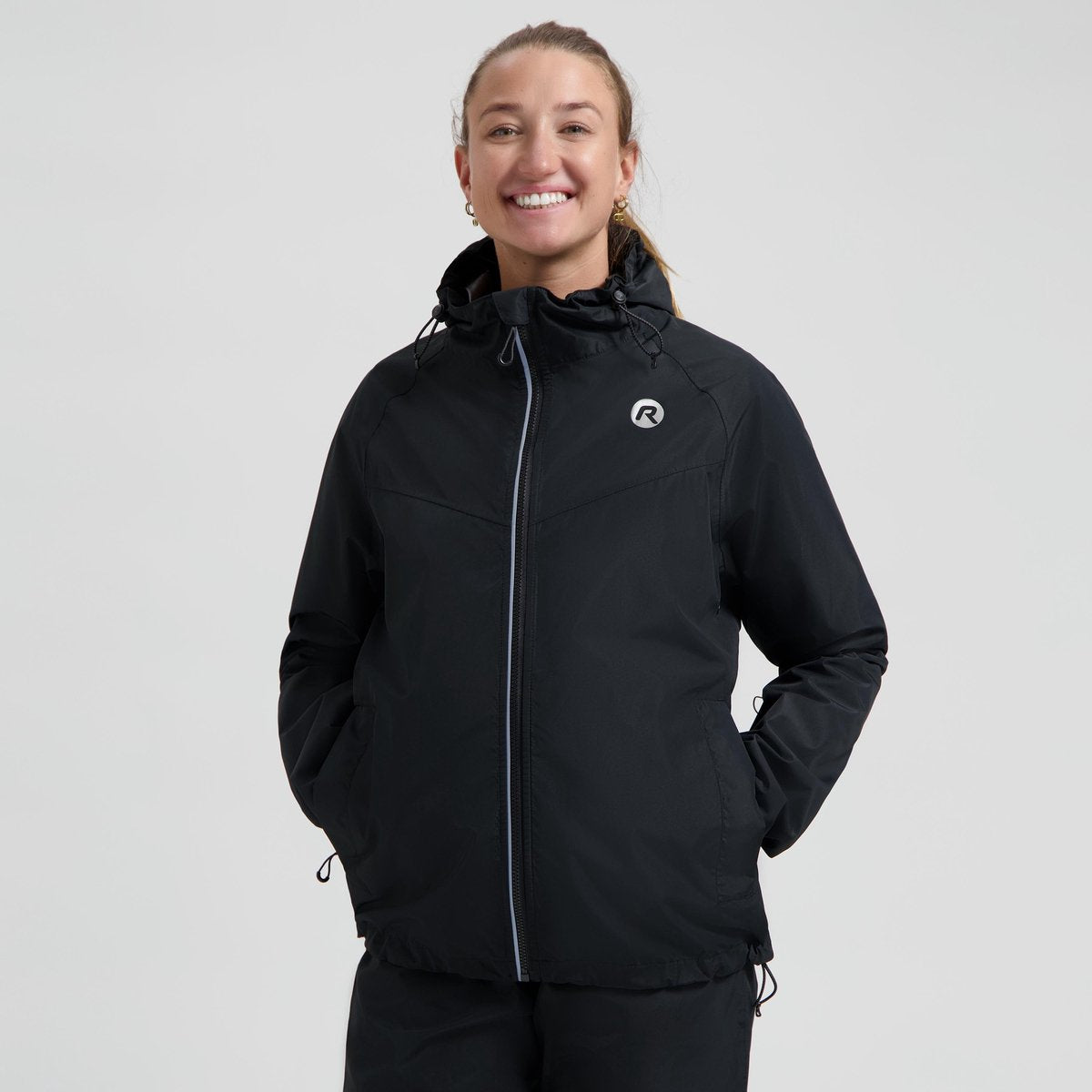 Rogelli Commuter Core Regenmantel Unisex – wasserdicht – Schwarz – 3XL