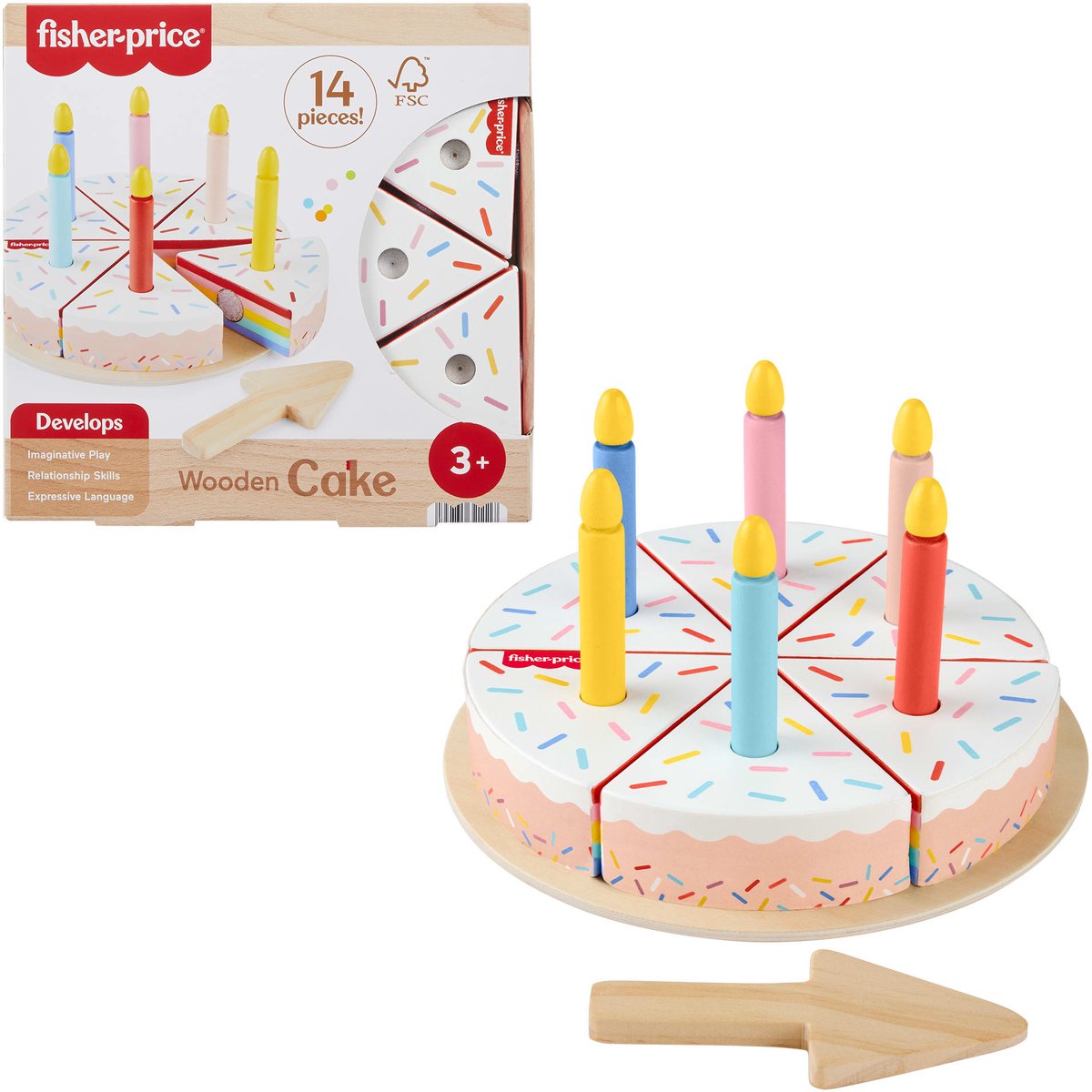 Fisher-Price-Holzkuchen – 14 Holzteile