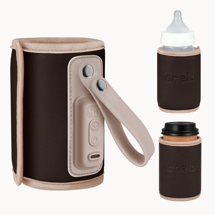 Lionelo thermup go – tragbarer Flaschenwärmer – USB-C-Stromversorgung – 5 Temperatureinstellungen (38–50 °C) – für Babyflaschen bis 70 mm – Thermostat gegen Überhitzung – kompaktes Leichtgewicht (100 g) – BPA-frei – inklusive USB-C-Kabel