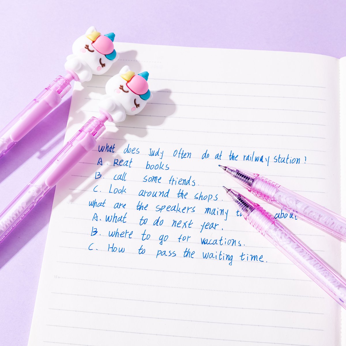 Lazy Stars Einhorn-Gelstift - 2 Stk