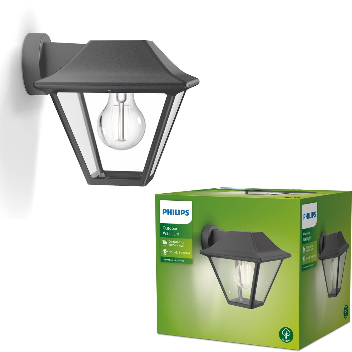 Philips LED Alpenglow Wand Anthrazit 1x60W HV