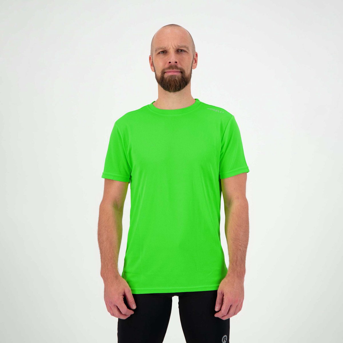 Rogelli Promo Laufshirt Herren – Kurzarm – Grün – M
