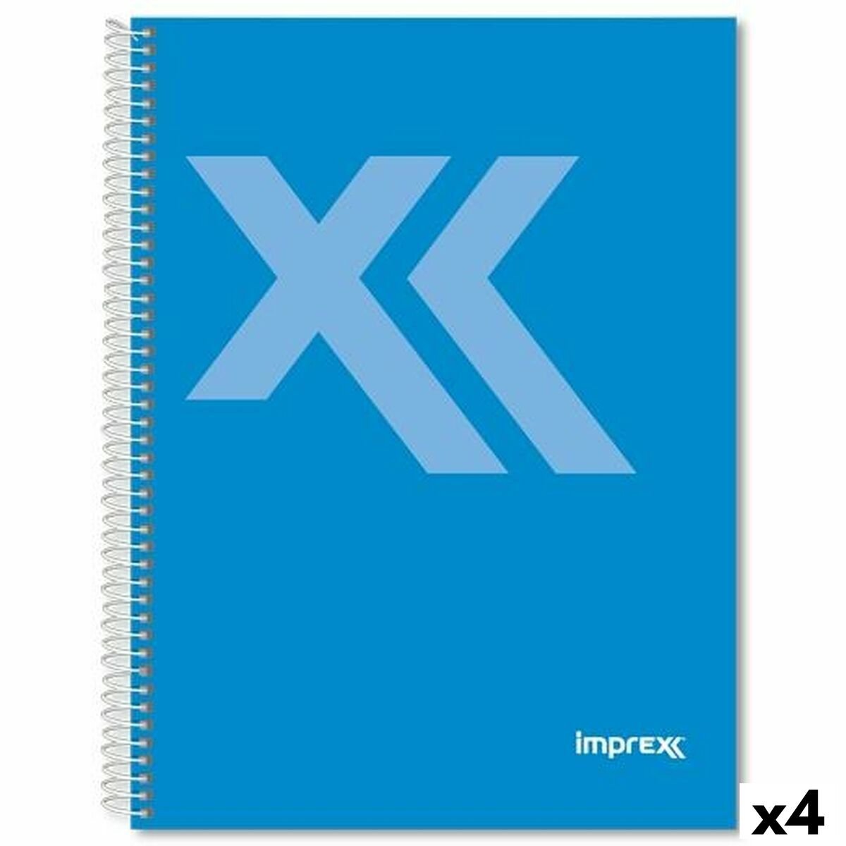 Imprex Notizbuch blau DIN A4 80 Blatt (4 Stück)
