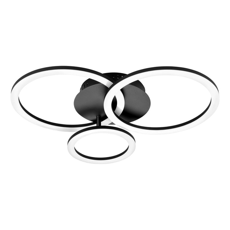 Eglo connect.z parrapos-z smarte Deckenleuchte – 54,5 cm – Schwarz und Weiß – einstellbares weißes Licht – dimmbar – Zigbee