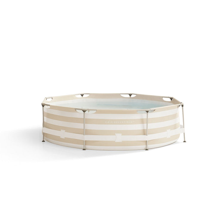 Swim Essentials – Rahmenpool – 3 Meter – Beige – gestreift – oberirdischer Pool