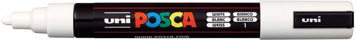 Posca Textmarker PC-5m weiß 6 Stück