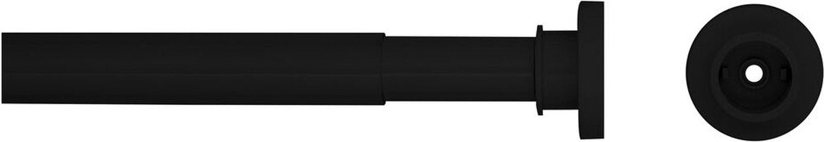 Dichtungsfäle Dichtungsfeule Duschvorhangstange Teleskop 125-220 cm Schwarz
