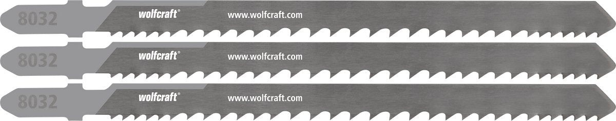 Wolfcraft – 3 Stichsägeblätter für Holz mit Nägeln und Schrauben – 65 mm – Bim mit T-Schaft – 8032000