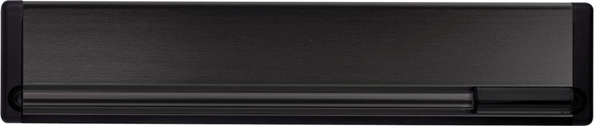AXA-Briefkasten-Briefschild mit Namensschild: Schwarzgrund (350 x 74 mm)