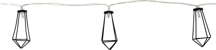 Bo-Camp – Industrial – Lichterkette – Galvin – 10 Lichter – 5 Lumen – Schwarz