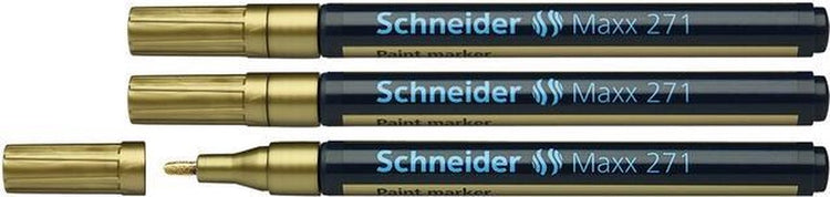 Schneider Schreibgeräte Schneider Paint Marker - Maxx 271 - 1-2 mm - Gold - 3 Stück - S-127153-3