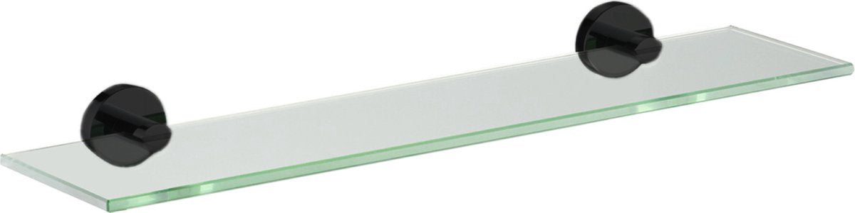 Plieger Vigo Regal – Badezimmerregal 52 cm x 14 cm – Glasregal – Wandmontage – 10 Jahre Garantie – Mattschwarz