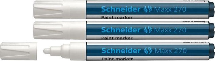 Schneider Schreibgeräte Schneider Paint Marker - Maxx 270 - 1-3 mm - Weiß - 3 Stück - S-127049-3