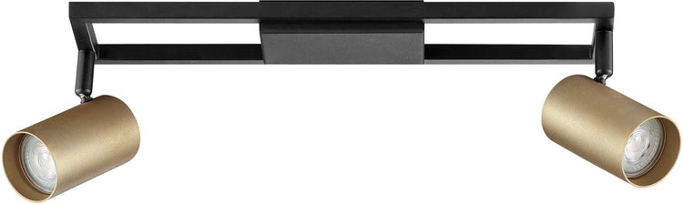 Brilliant Salor – Deckenleuchte – Gu10 2 x 5 W – 350 lm – 3000 K – dimmbar – Schwarzgold