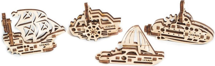 Ugears Modellbau-Zappelboote aus Holz