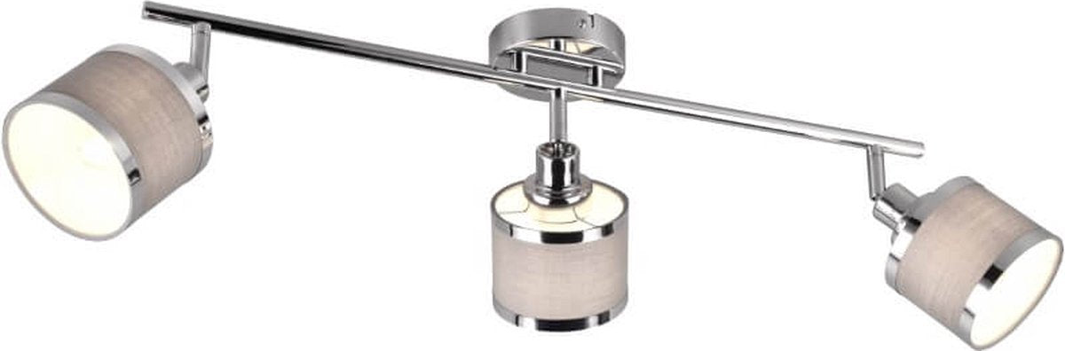 Trio arosa - Spot - Chrom - exkl. 3x e14 28w - Lampenschirm grau