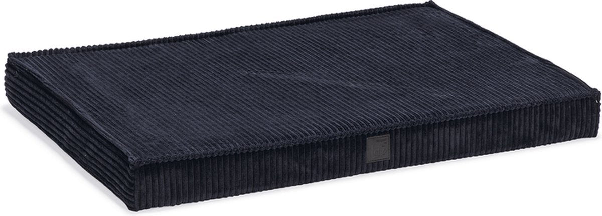 Designed by Lotte Bankkissen gerippt - Hundekissen - orthopädisch - gerippter Stoff - Anthrazit - 88x58x8 cm