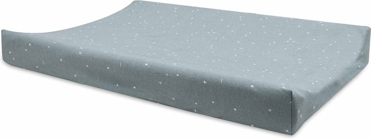 Jollein – Wickelunterlage Jersey 50 x 70 cm – Wickelunterlage mit weichem Bezug – funkelndes Seegrün