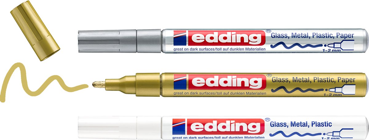 Edding 751 • Lackmarker 1-2mm sortiert 3St
