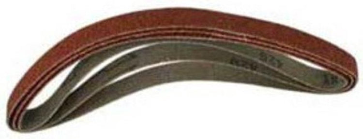 Wolfcraft - Schleifband Körnung 120 - Schleifbänder für Bandschleifer 13 x 457 mm - 3 Stück - 1726000
