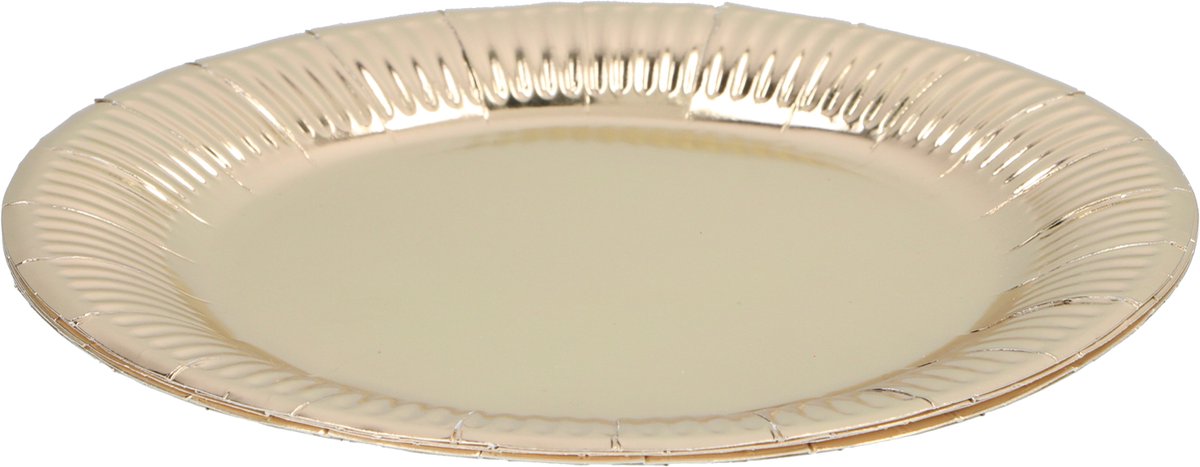 Partycasa Einwegteller – Silber oder Gold – 6 Stück – 23 cm