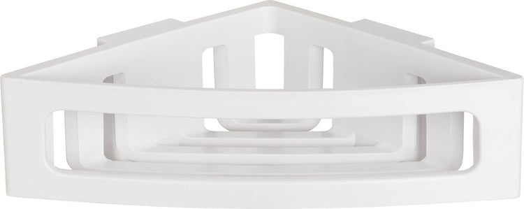 Wenko turbo-loc bralia Eckregal weiß matt 35x9cm - Duschregal - Duschkorb - Montage ohne Bohren - selbstklebend