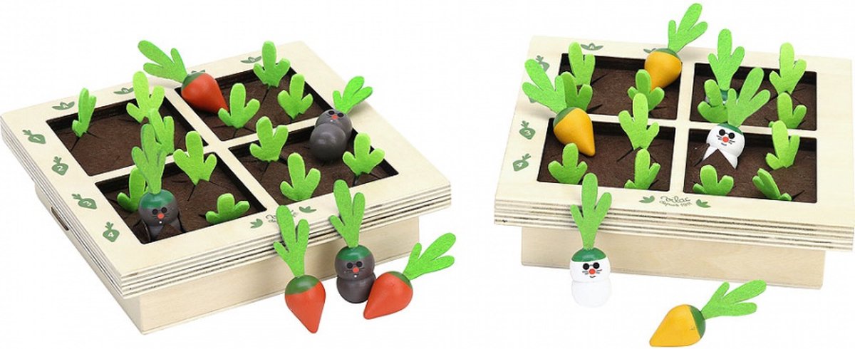 Vilac Holzbrettspiel Garten Gemüse Maulwürfe Lernspiel 2 Spieler.