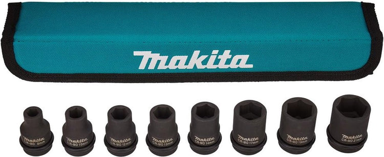 Makita e-02989 Schlagschrauber-Steckschlüsselsatz 8-teilig im Koffer