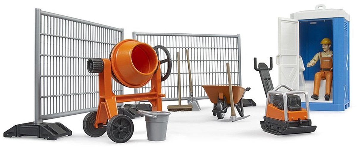 BRUDER BWWORLD BOUWPLAATS SET