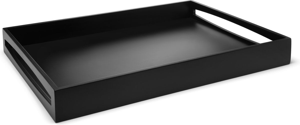 Leopold Wien - rechteckiges Tablett 55x40x6cm MDF schwarz