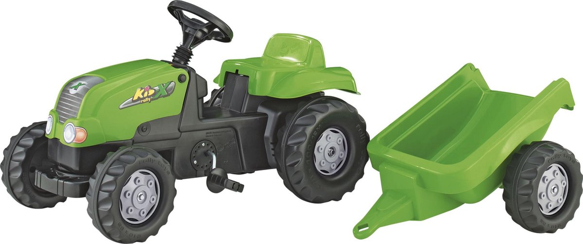 Rolly Toys Treppentraktor Rollykid-X +Anhänger Grün grün