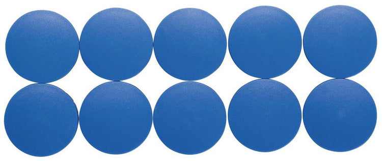 Maul Magnet rund 10 Stück 2,5 kg Kunststoff Ferrit bruchsicher erodiert lackiert ø 3,8 x 1,55 cm blau