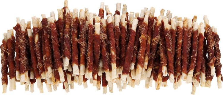 Flamingo-Hundesnack – R'Hide-Riegel mit Ente 12 cm – 150 Stück – glutenfreie Hundesnacks ohne Zucker – 1,8 kg