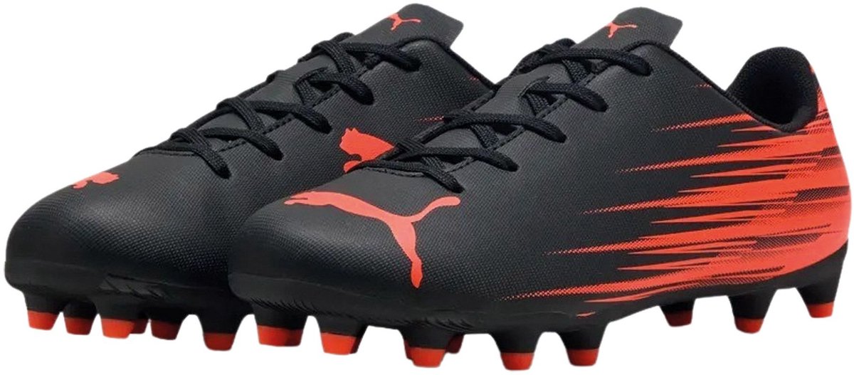 Puma Attacanto II FG AG Jr Unisex-Sportschuhe - Schwarz-Glühendes Rot