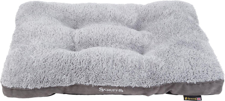 Scruffs Cozy – bequemes Hundekissen – mit Außenfutter aus Wildlederimitat und superweichem Innenfutter – Grau – 100 x 70 cm