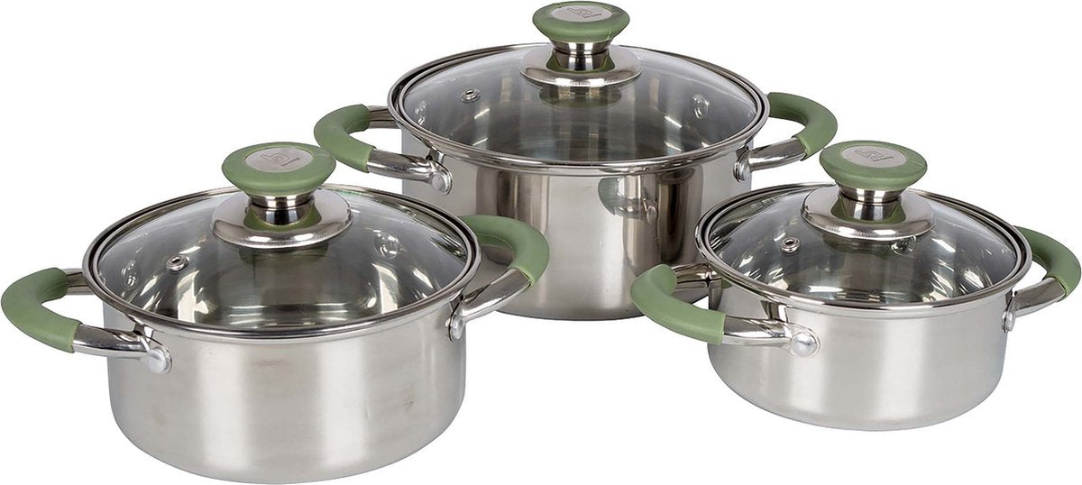 Bo-Camp - Pfannenset - Elan 1 Plus - 3-teilig - Edelstahl