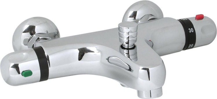 Plieger Verano Badewannenarmatur – Thermostatarmatur – Thermostatische Badewannenarmatur – 15 cm – Chrom