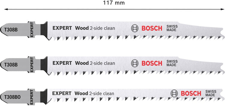 Bosch Expert-Serie - Brzeszczot - 3 Stück - 2-seitig scharf - T-Einsatz