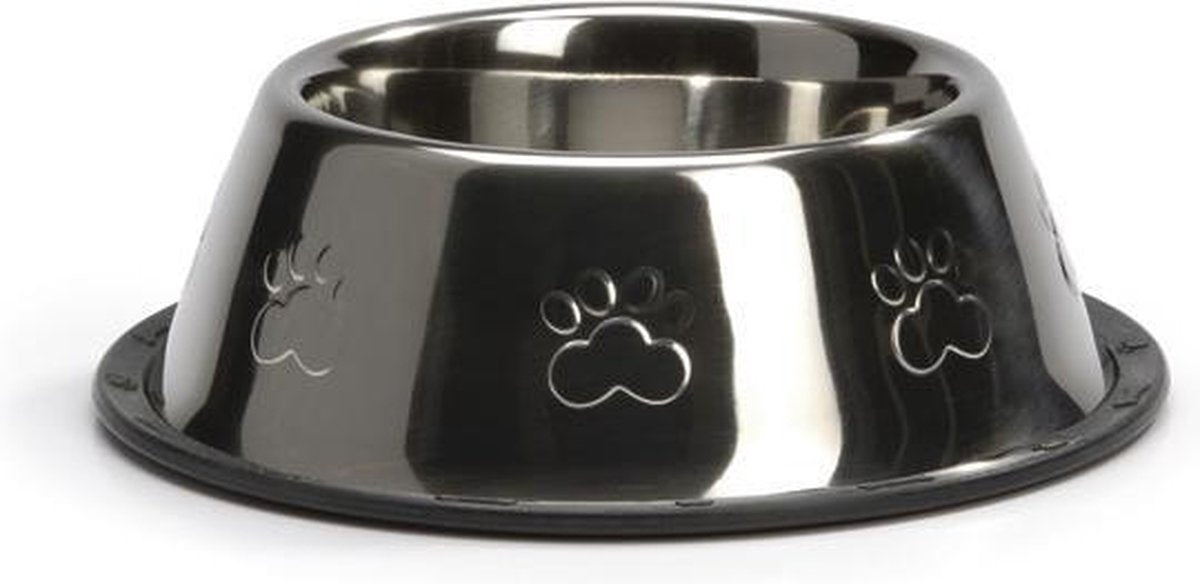 Beeztees Steeldish - Hundefutternapf - rutschfest - 0,9l