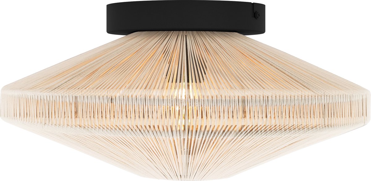 Eglo Midsummer Deckenleuchte – E27 – ø 38 cm – Schwarz Creme – Textil