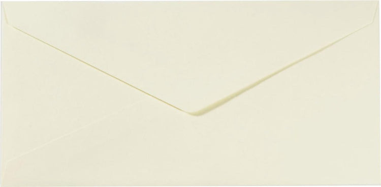 Florence-Umschläge in stabiler Qualität, elfenbeinfarbenes großes Rechteck, 25 Stück, 11,5 x 22,5 cm