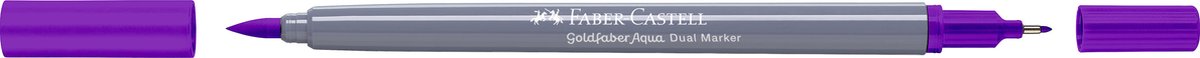 Faber-Castell – Duo-Aquarellmarker – Goldfaber – Lila 284 – Pinsel 0,6 mm – FC-164584