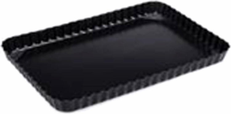 Point-Virgule gerippte Kuchen-/Quicheform – Antihaftbeschichtung – loser Boden – 31 x 21 x 3 cm