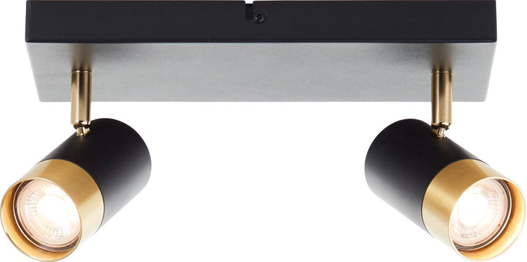 Brilliant Vigolo – Deckenstrahler – Gu10 2 x 5 W – 3000 K – Schwarzgold