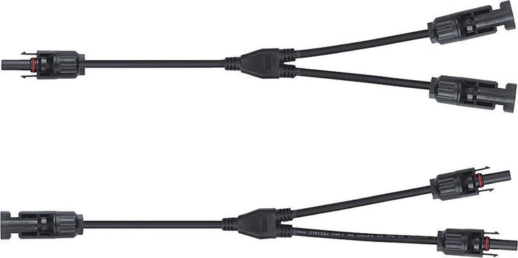 Orno mc4 Y-Verteiler – für Solarpanels – Set 1x ff-m + 1x mm-f – Profi-Qualität – konfektioniertes Solarpanel-Kabel