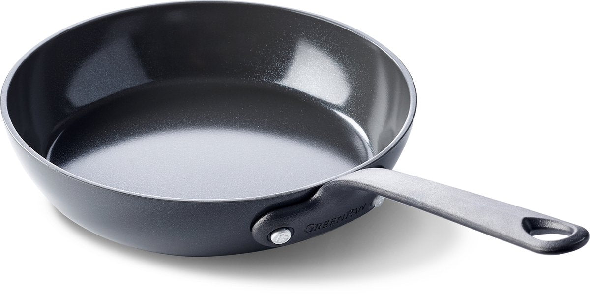 Greenpan Craft Aluminium-Bratpfanne ø20 cm – PFAS-frei – Schwarz – Induktions- und spülmaschinengeeignet – ofenfest bis 220° – gehärtetes Aluminium – Griffe aus Edelstahl – größere Backfläche