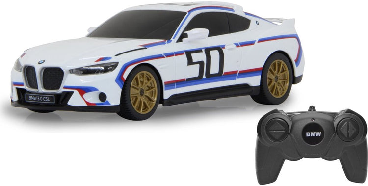 Jamara RC-Fahrzeugauto – 402172 RC-Sportwagen BMW 3.0 CSL – weiß – 2,4 GHz RC-Modell fertig – 1:24 gesteuertes Auto