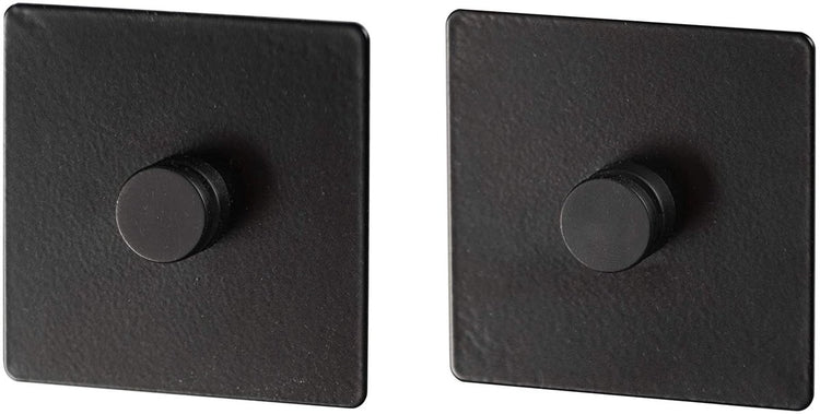 Wenko Adapter Turbo-Loc 6,3 x 1,4 cm mattschwarzer Stahl 2-teilig – zur Montage von Gala-Küchenzubehör ohne Bohren